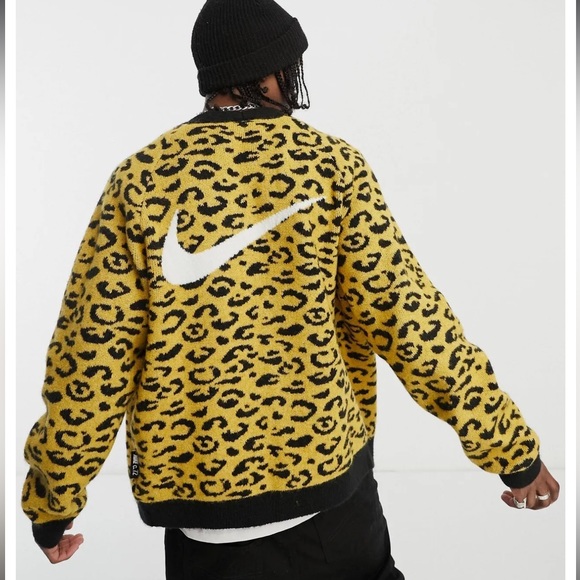 Rare NWT Nike Sportswear Circa Cardigan AOP Leopard Print - Picture 1 of 10